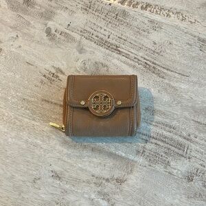 Brown Leather Tori Burch Wallet